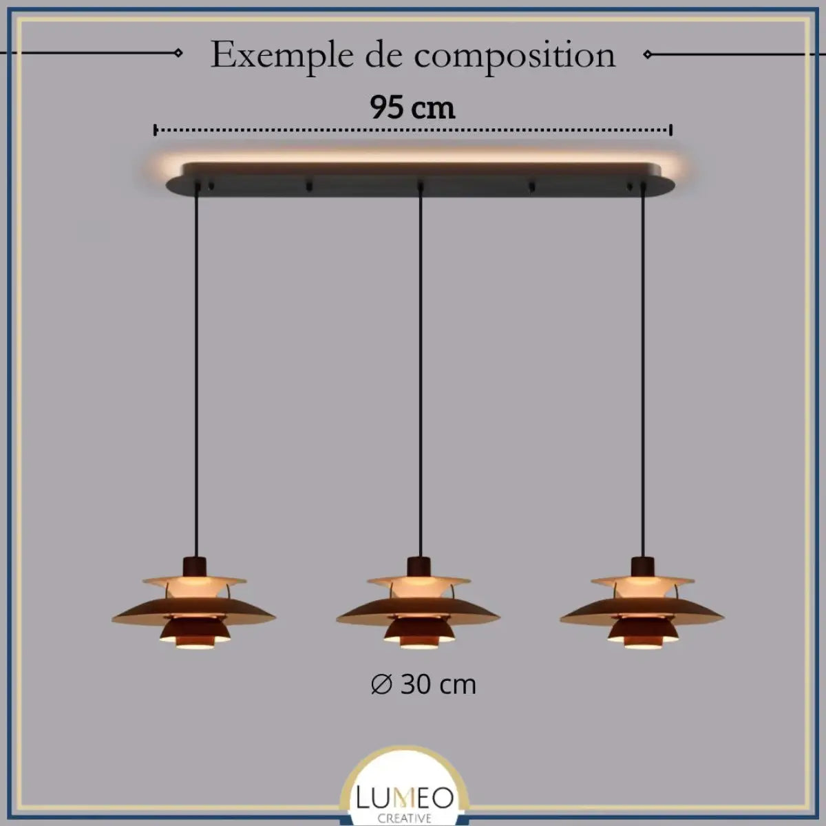 Suspension design soucoupes multicolores | Pop & Rétro chic