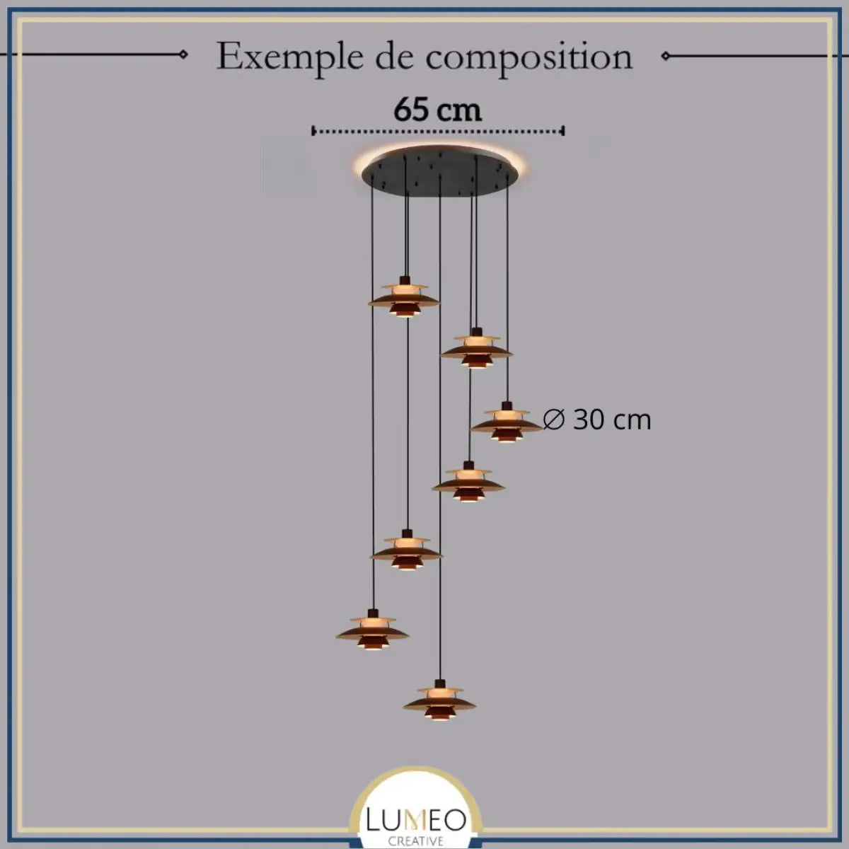 Suspension design soucoupes multicolores | Pop & Rétro chic