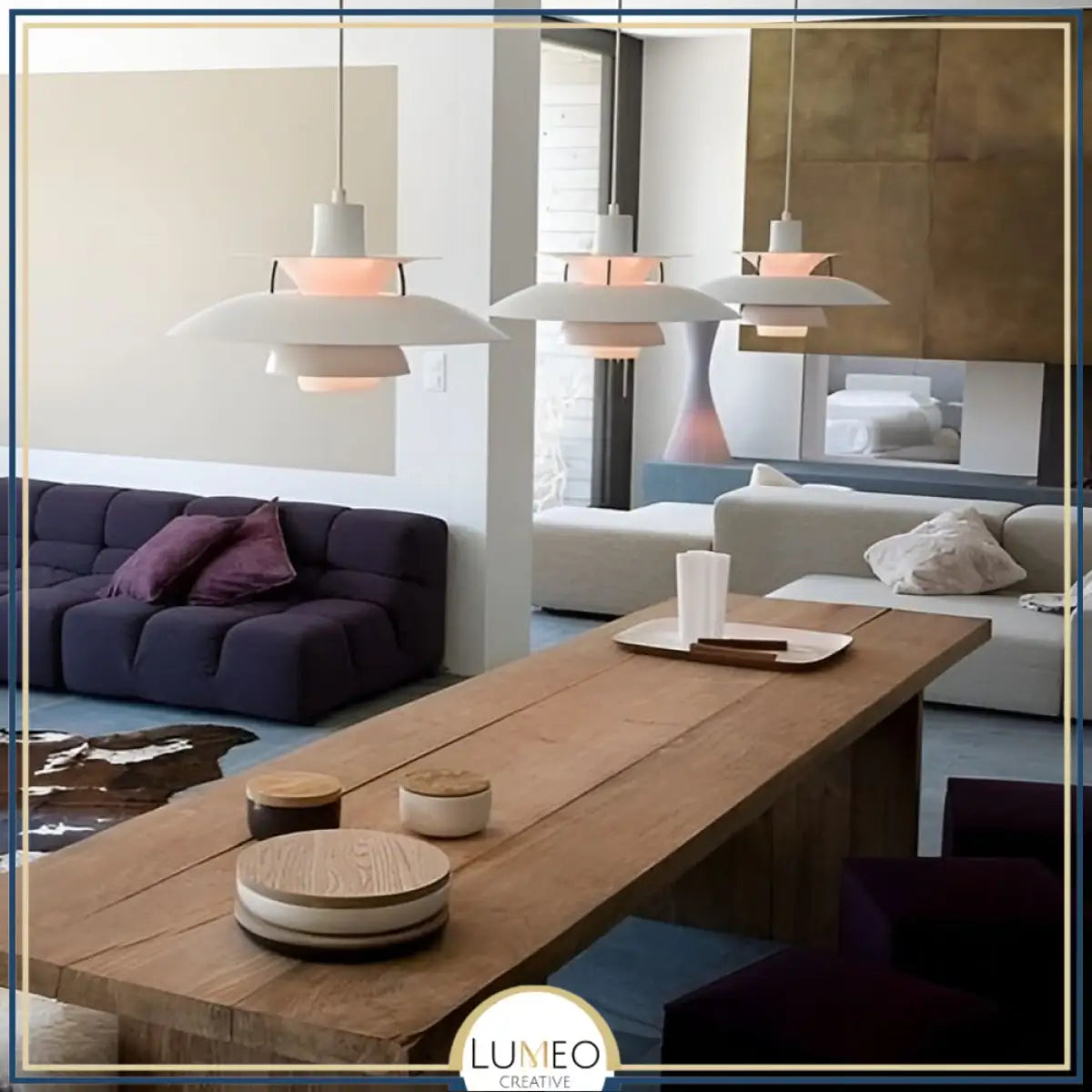 Suspension design soucoupes multicolores | Pop & Rétro chic