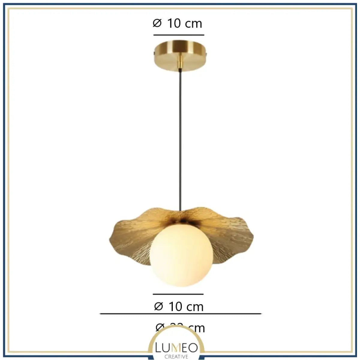 suspension laiton martelé