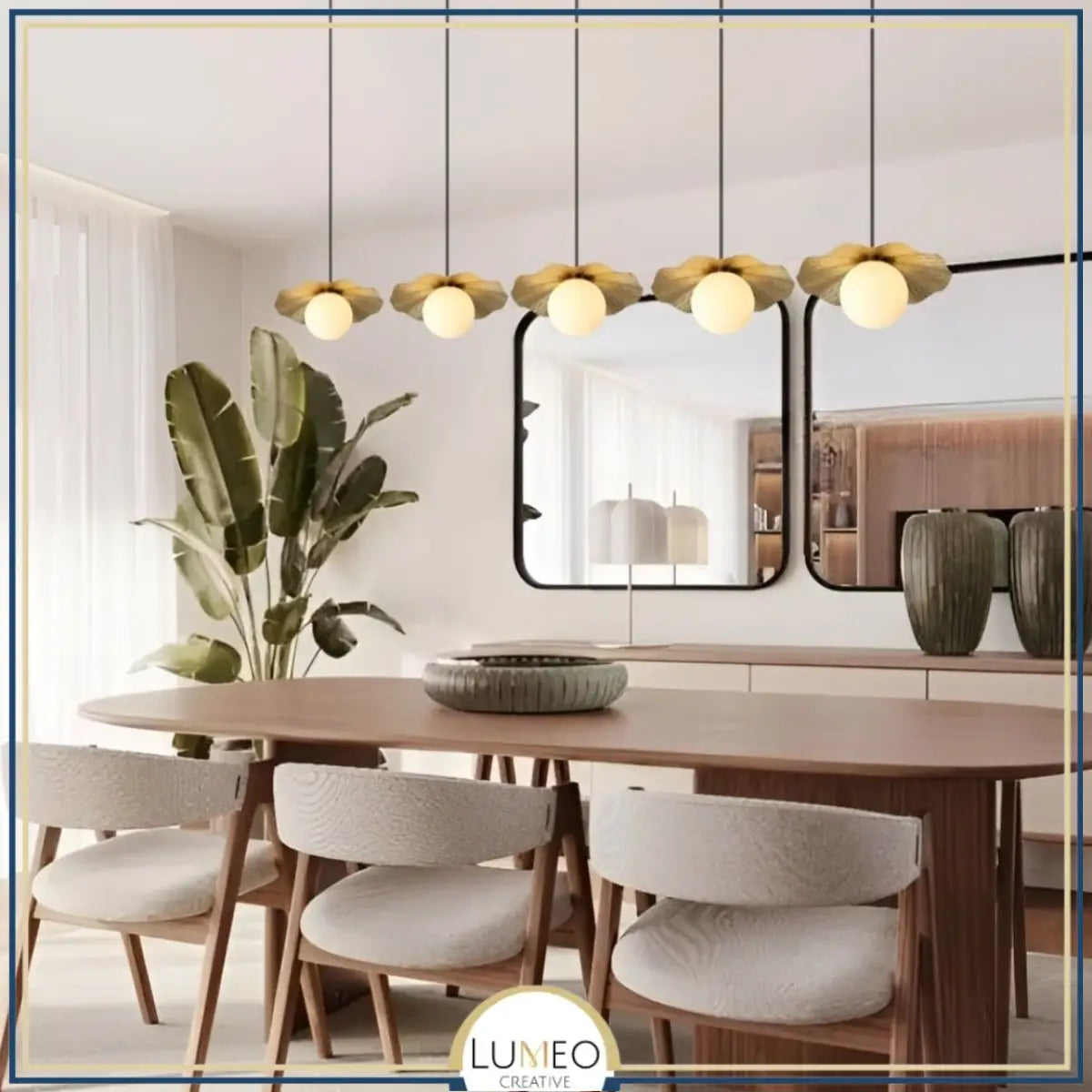 suspension doré et verre dépoli