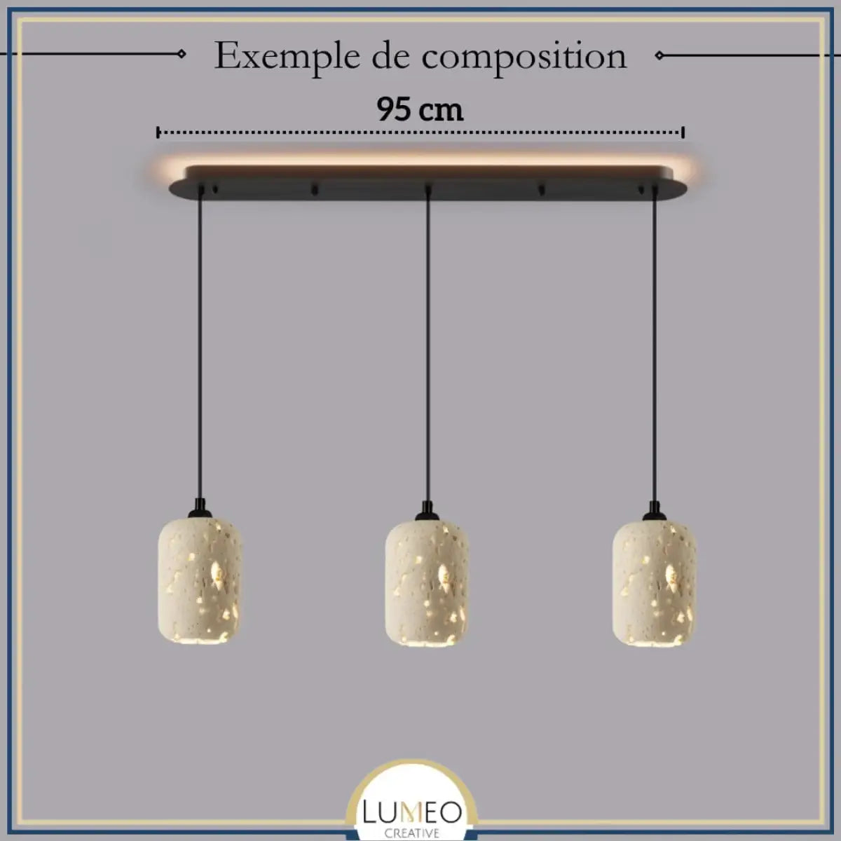 Suspension en pierre naturelle ajourée | Artisanale & Sculpturale