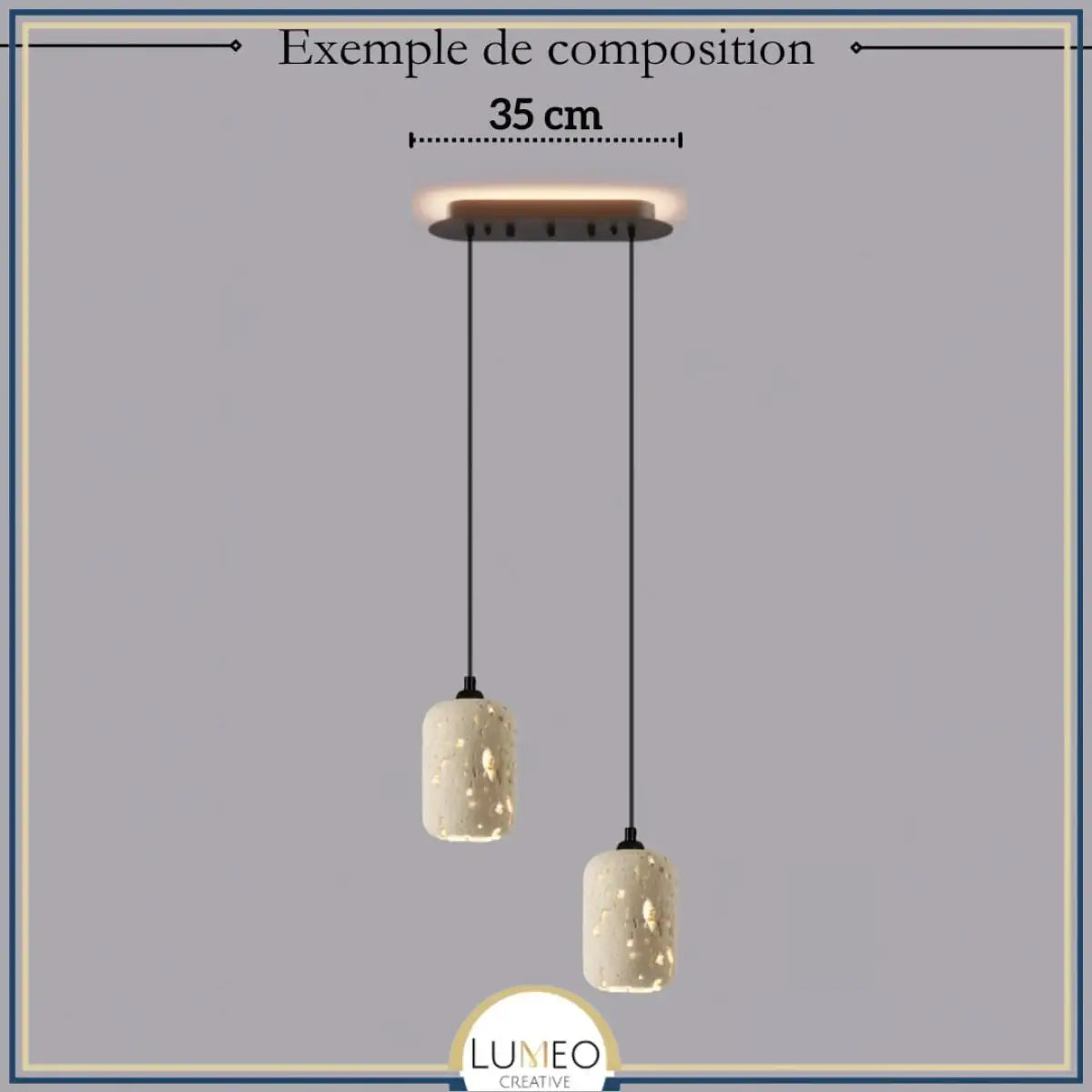 Suspension en pierre naturelle ajourée | Artisanale & Sculpturale