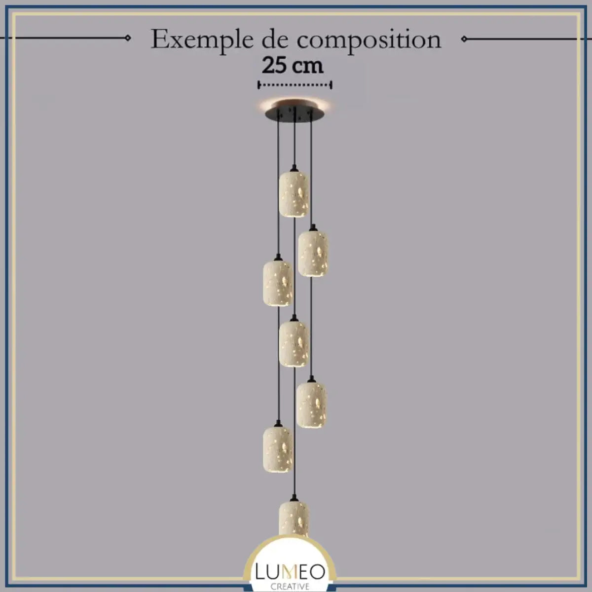 Suspension en pierre naturelle ajourée | Artisanale & Sculpturale