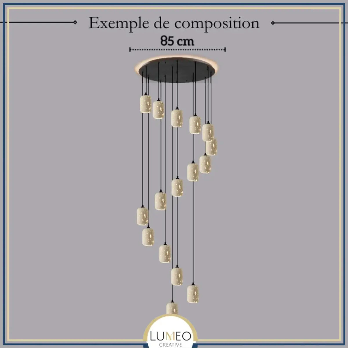 Suspension en pierre naturelle ajourée | Artisanale & Sculpturale