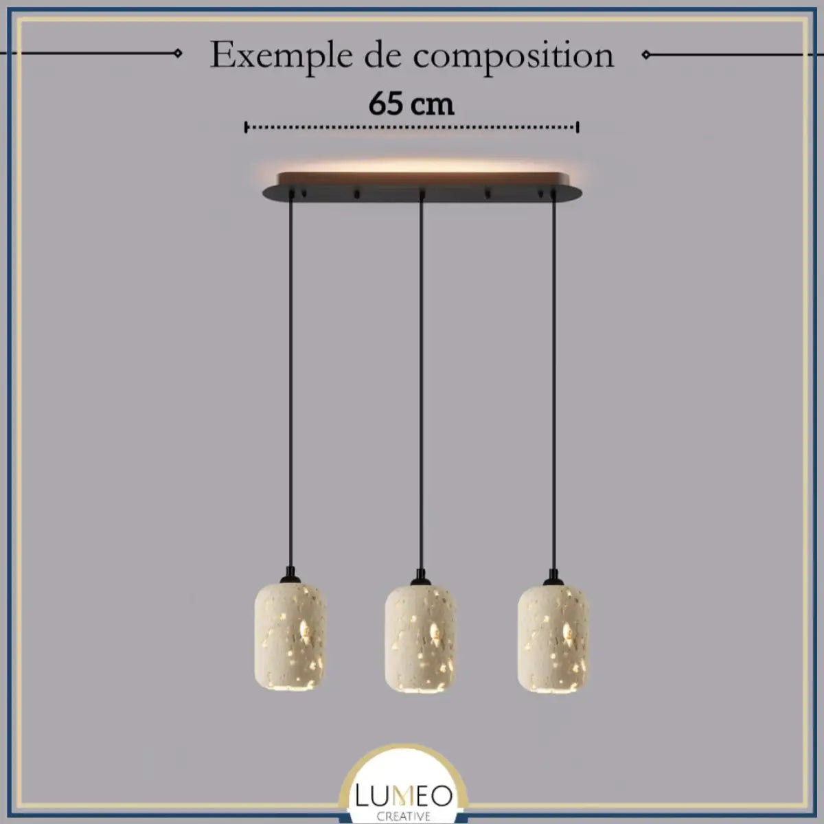 Suspension en pierre naturelle ajourée | Artisanale & Sculpturale