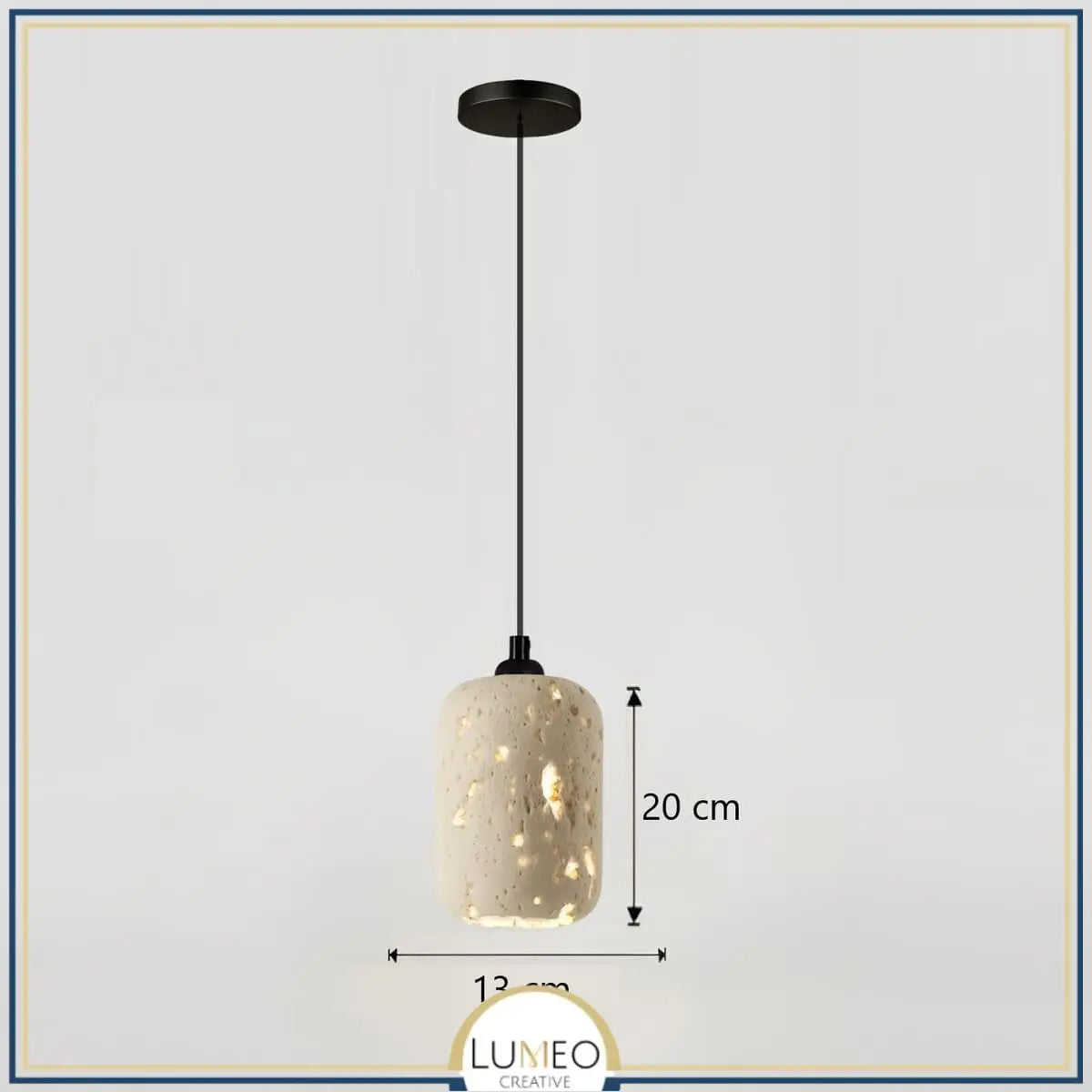 Suspension en pierre naturelle ajourée | Artisanale & Sculpturale