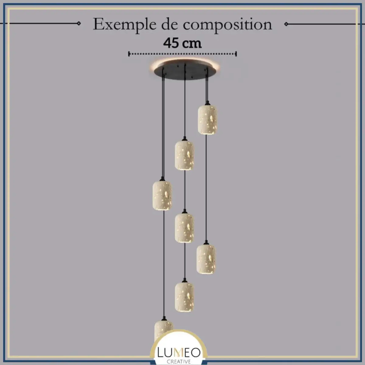 Suspension en pierre naturelle ajourée | Artisanale & Sculpturale