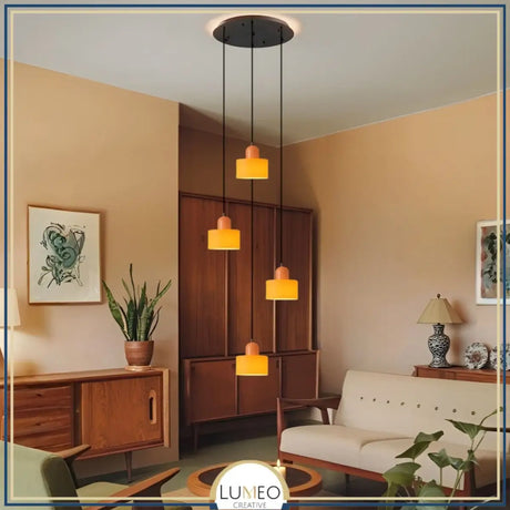 Suspension en verre coloré | Élégance rétro & touche pop