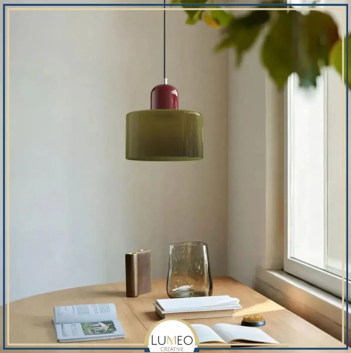 Suspension en verre coloré | Élégance rétro & touche pop