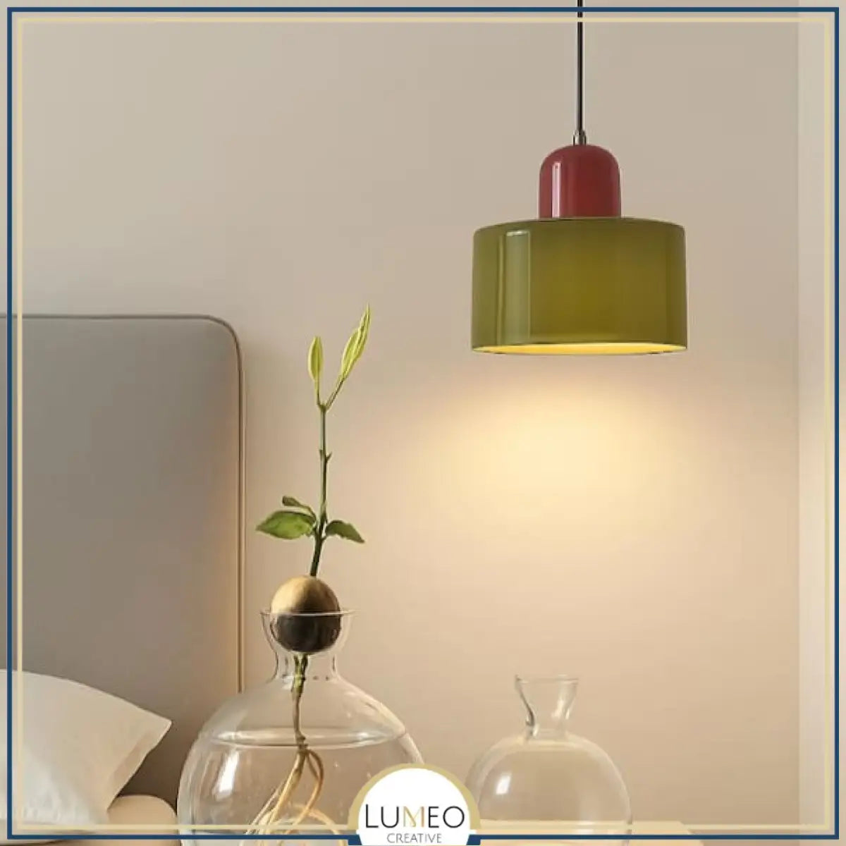 Suspension en verre coloré | Élégance rétro & touche pop