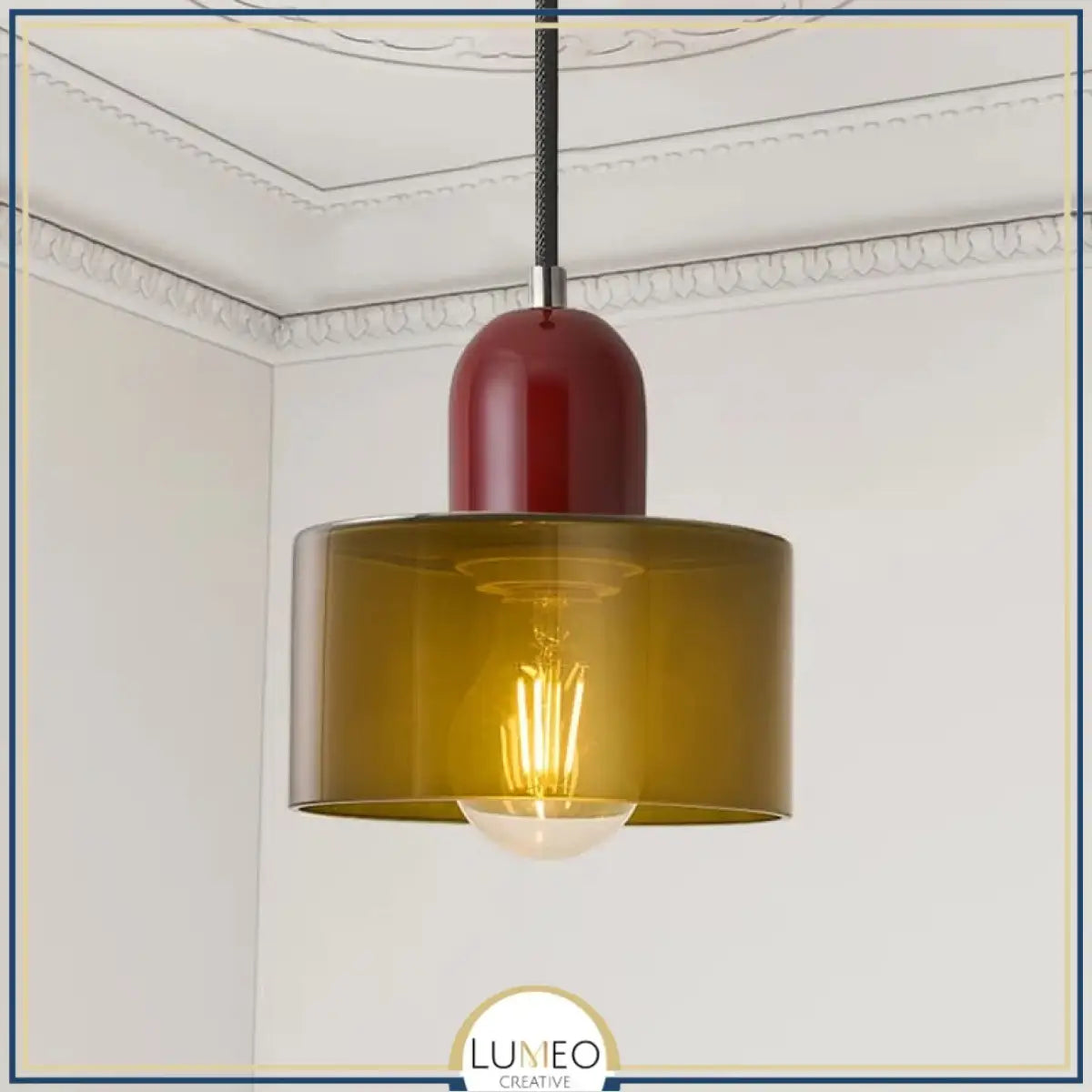 Suspension en verre coloré | Élégance rétro & touche pop