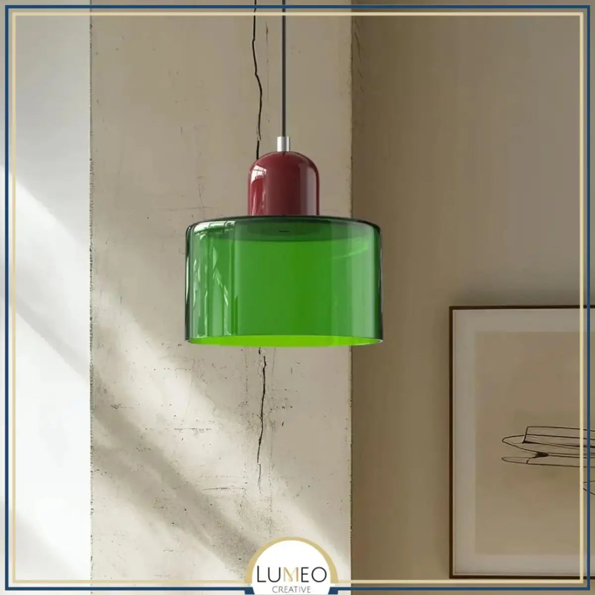 Suspension en verre coloré | Élégance rétro & touche pop