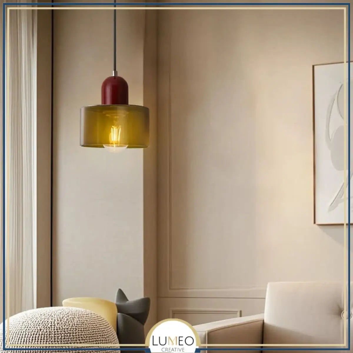 Suspension en verre coloré | Élégance rétro & touche pop