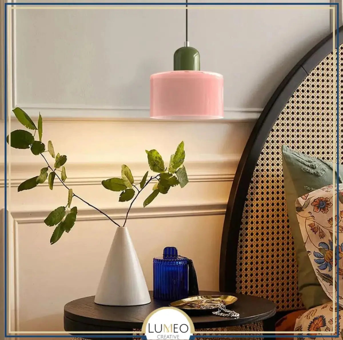 Suspension en verre coloré | Élégance rétro & touche pop