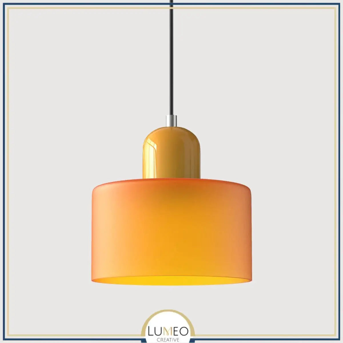 Suspension en verre coloré | Élégance rétro & touche pop Orange / Jaune