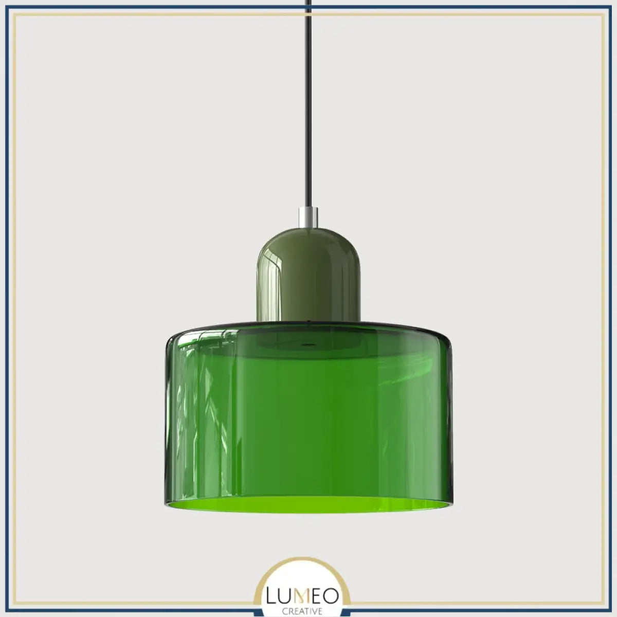 Suspension en verre coloré | Élégance rétro & touche pop Vert impérial / Vert