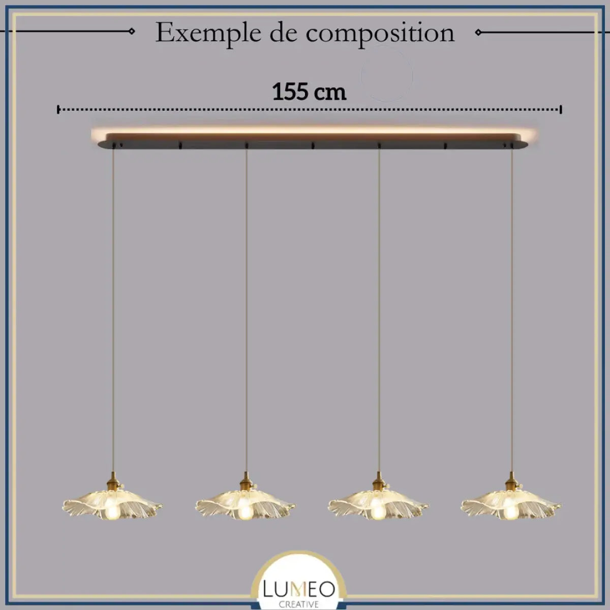 Suspension et plafonnier florale en verre coloré | Luminaire vintage en forme de fleur