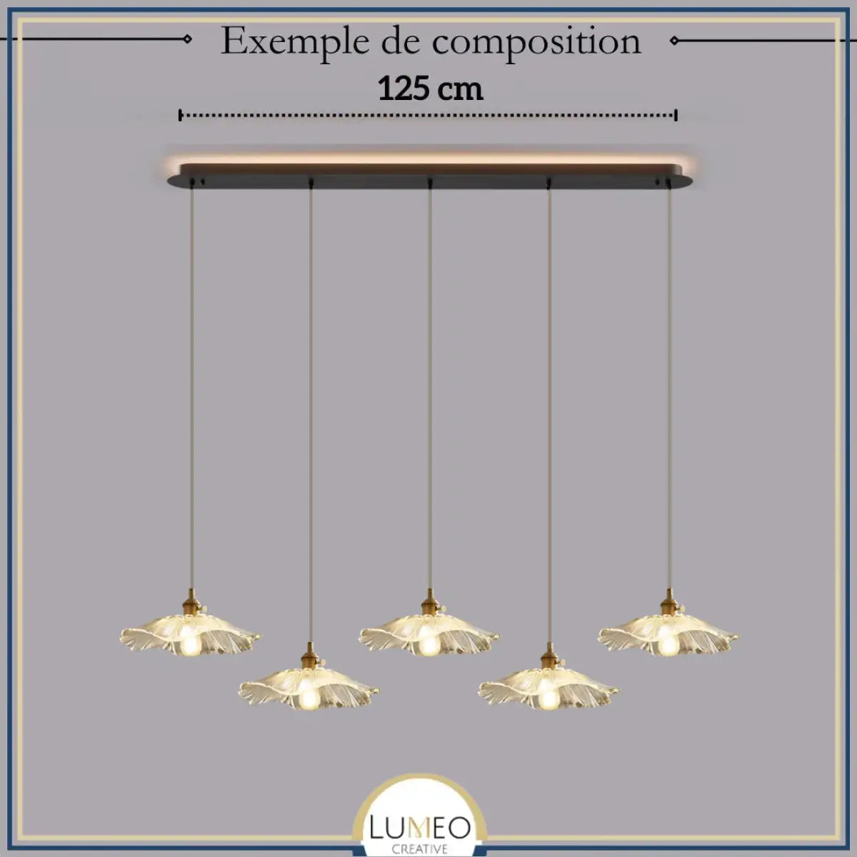 Suspension et plafonnier florale en verre coloré | Luminaire vintage en forme de fleur