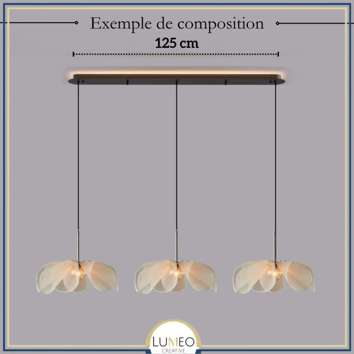 Suspension fleur en tissu au style Japandi