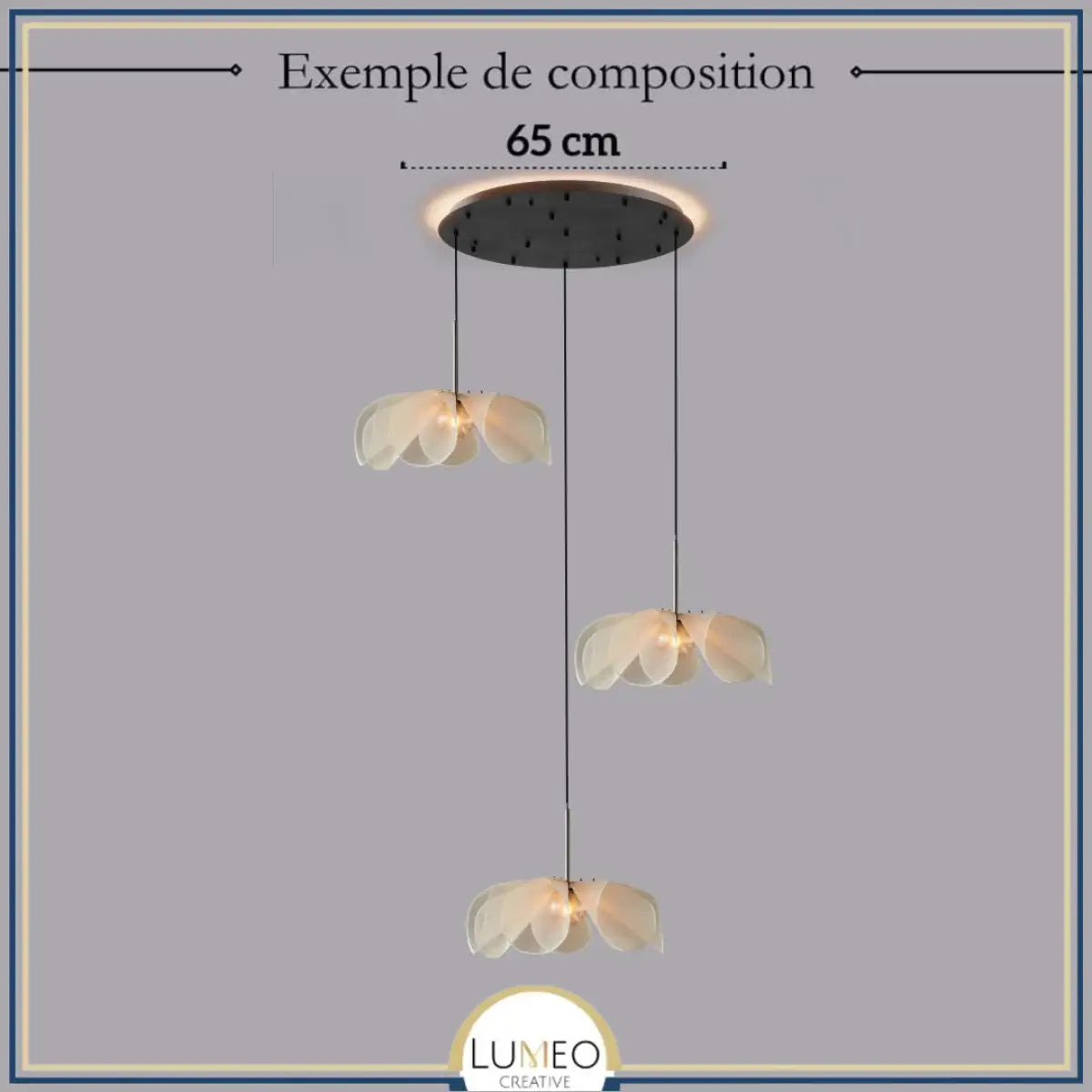 Suspension fleur en tissu au style Japandi