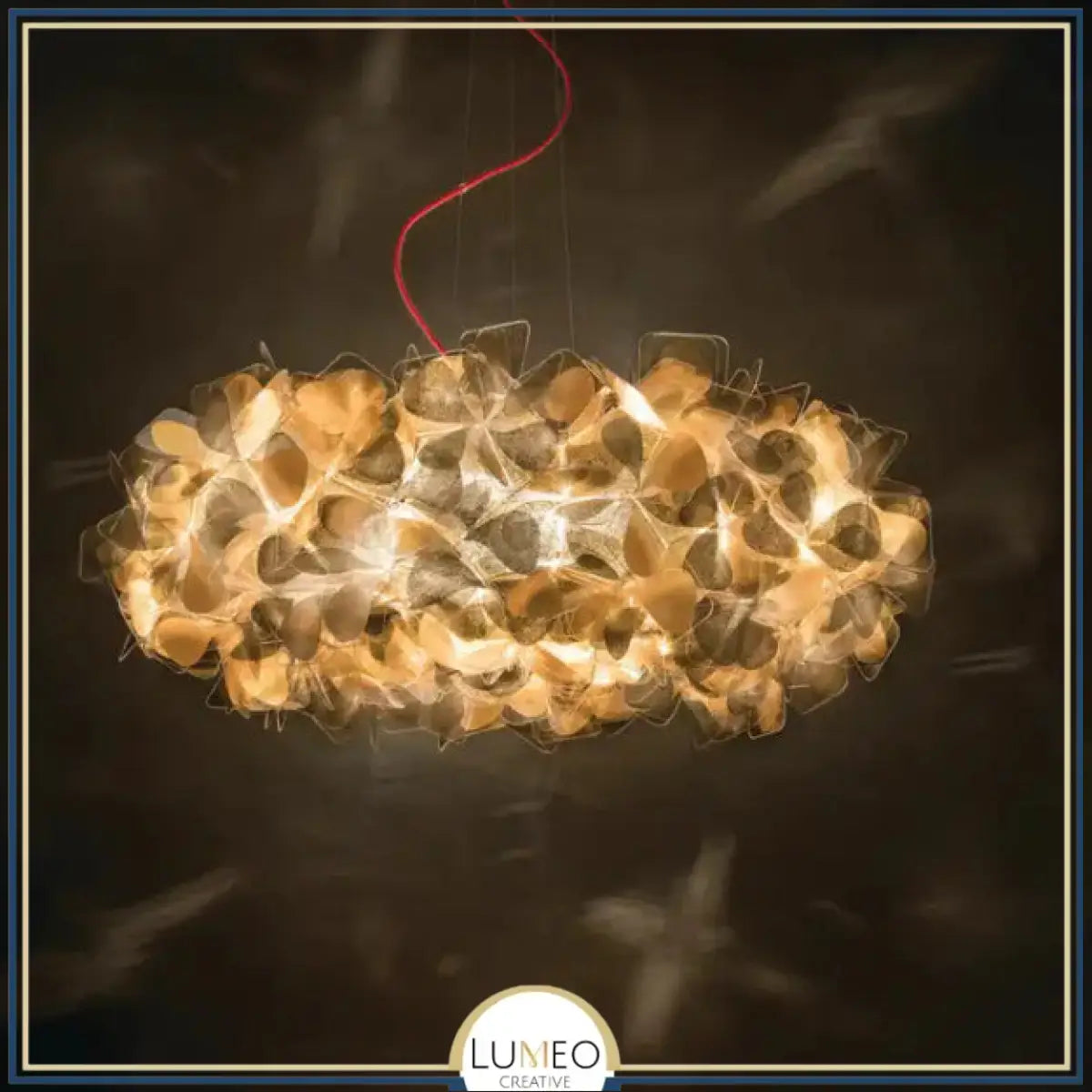 Suspension florale sculpturale noire