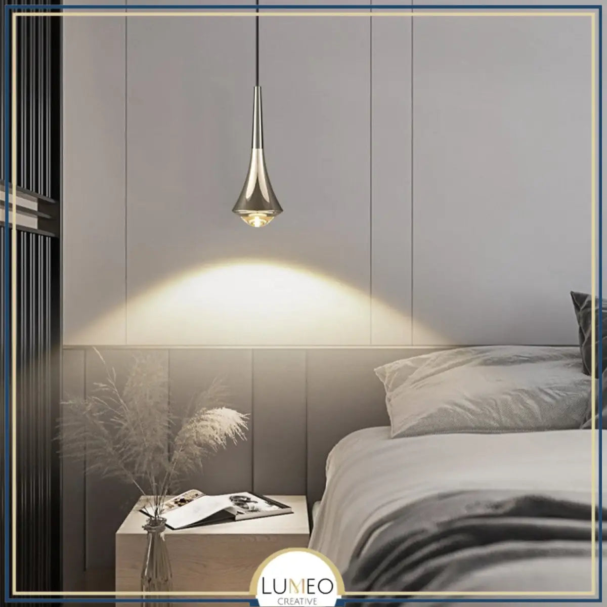 Suspension goutte noire et or | Luminaire suspendu pour éclairage ciblé et élégant