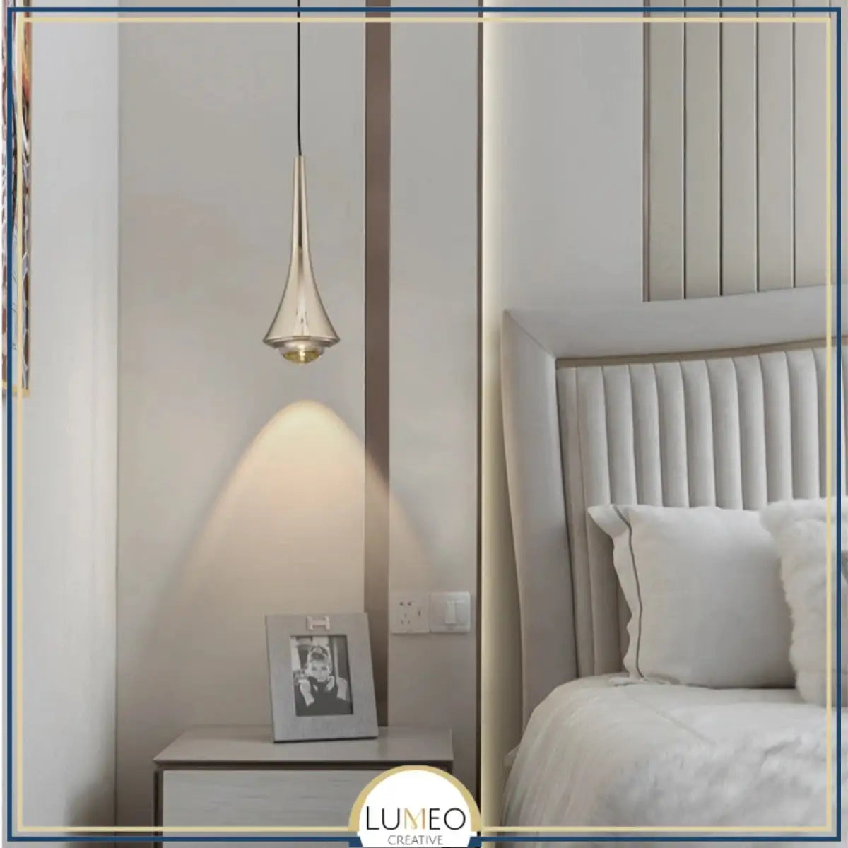 Suspension goutte noire et or | Luminaire suspendu pour éclairage ciblé et élégant