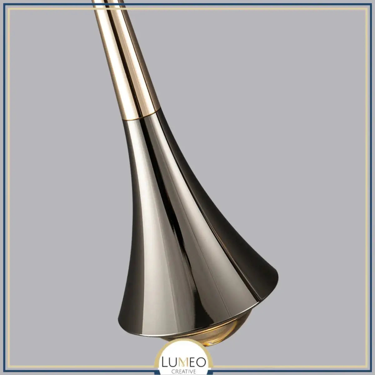 Suspension goutte noire et or | Luminaire suspendu pour éclairage ciblé et élégant