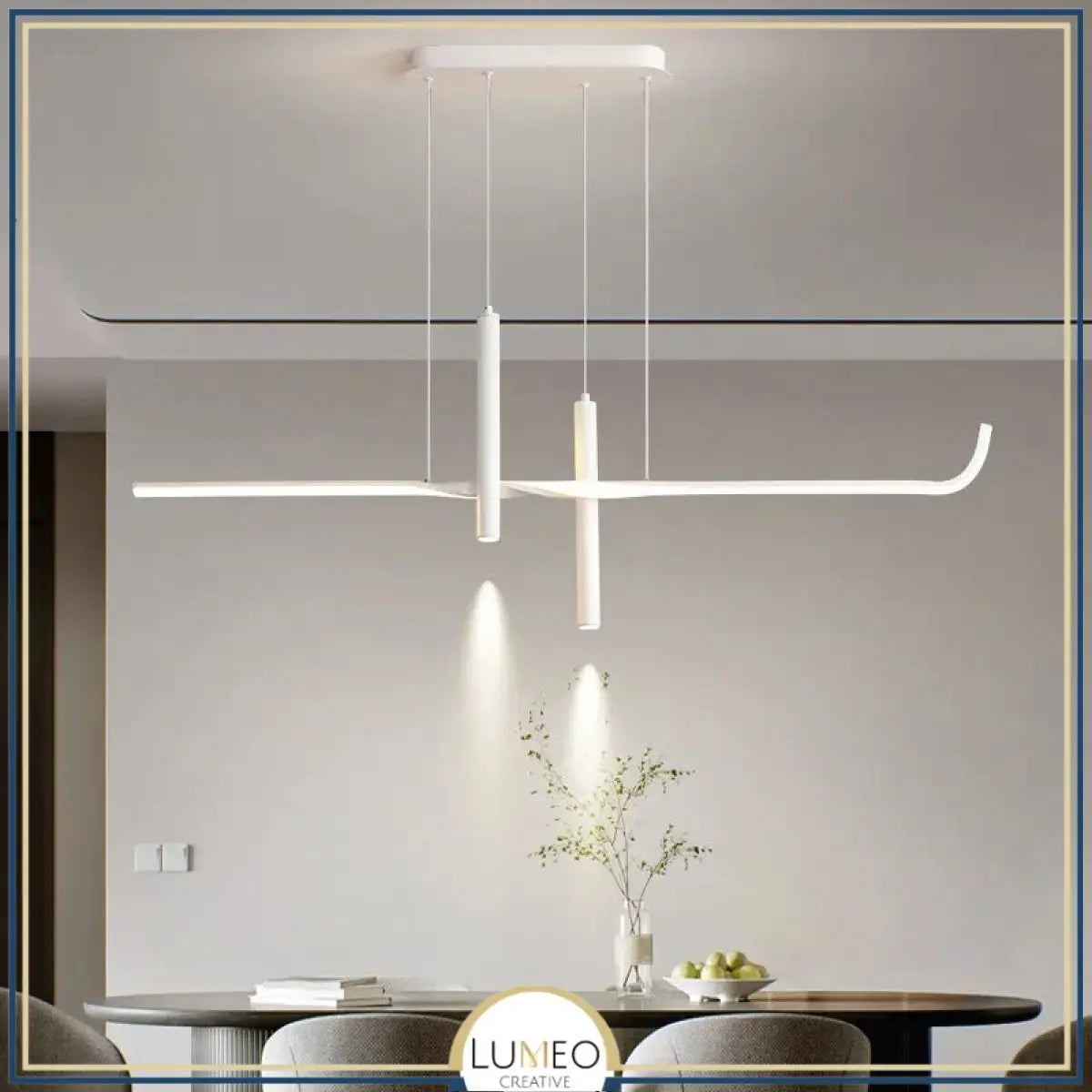 Suspension LED design minimaliste | Ligne graphique & éclairage ciblé