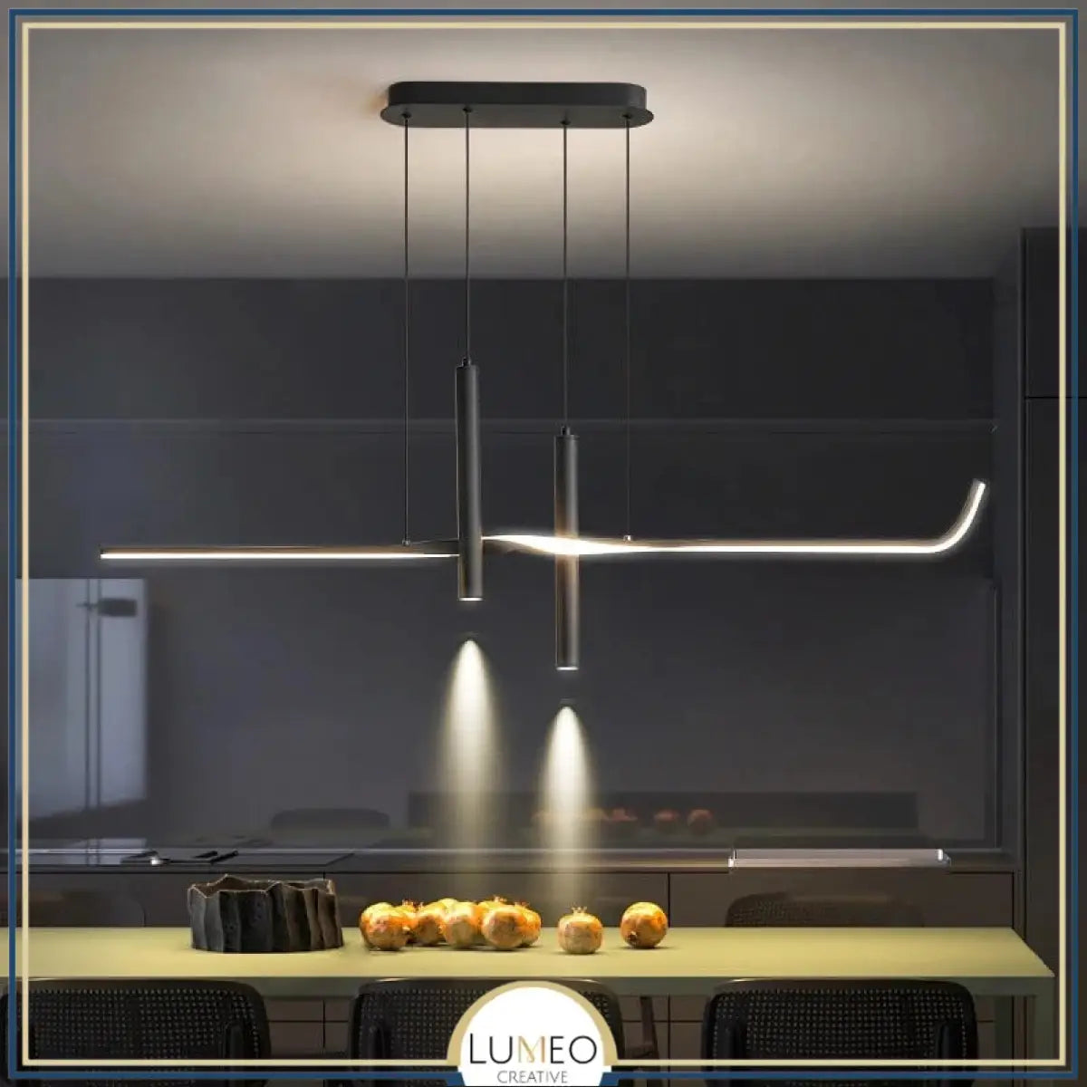 Suspension LED design minimaliste | Ligne graphique & éclairage ciblé