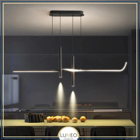 Suspension LED design minimaliste | Ligne graphique & éclairage ciblé