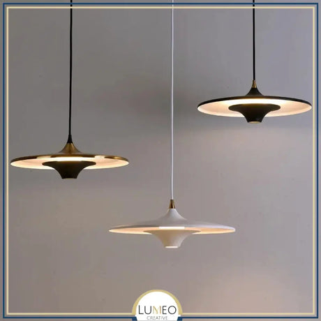Suspension moderne disque LED | Minimalisme graphique & lumière indirecte