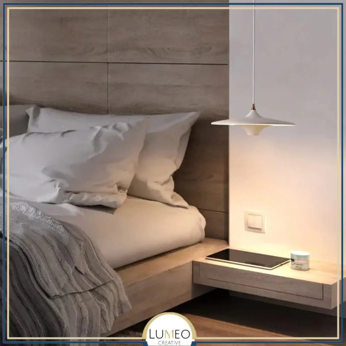 Suspension moderne disque LED | Minimalisme graphique & lumière indirecte