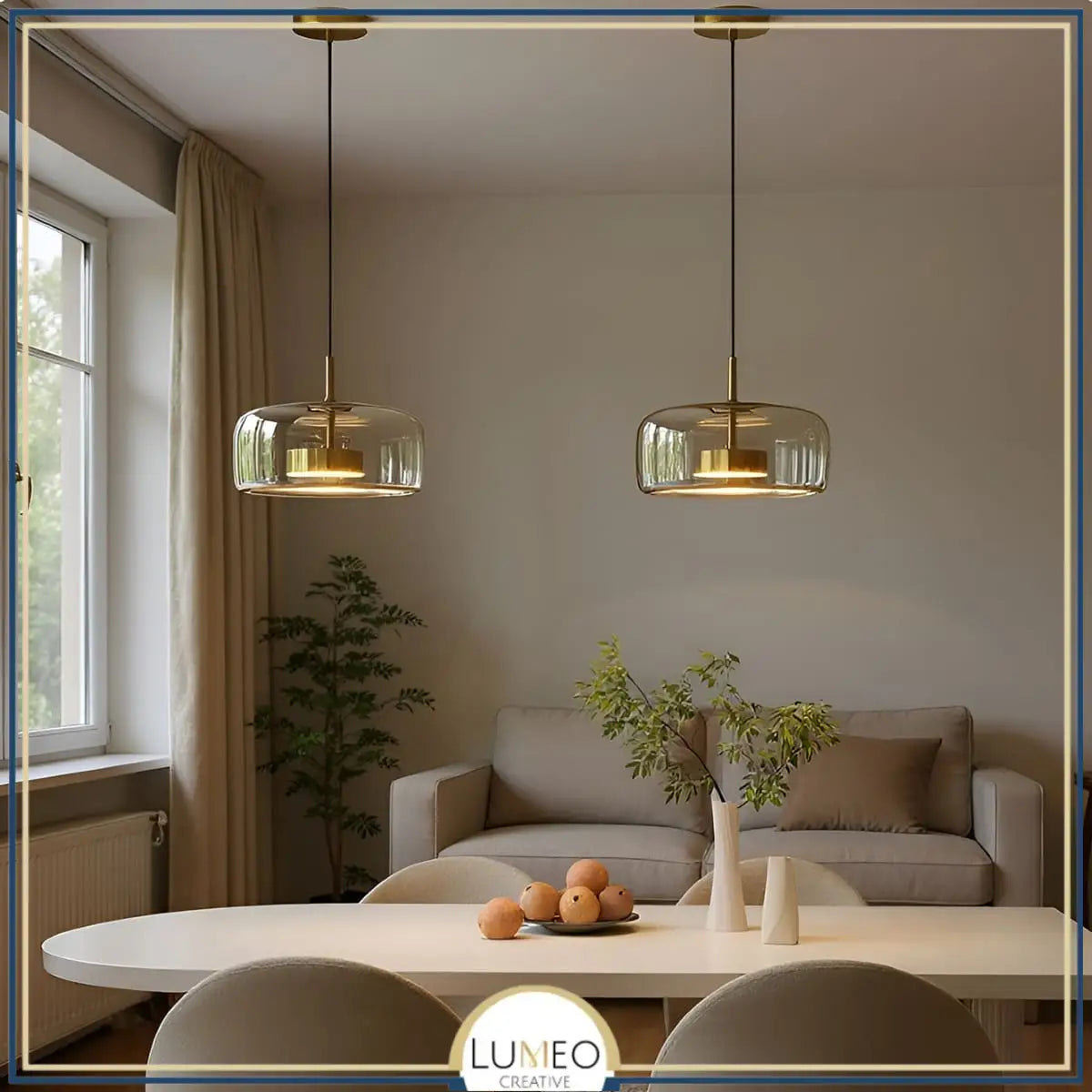 luminaire suspension en verre
