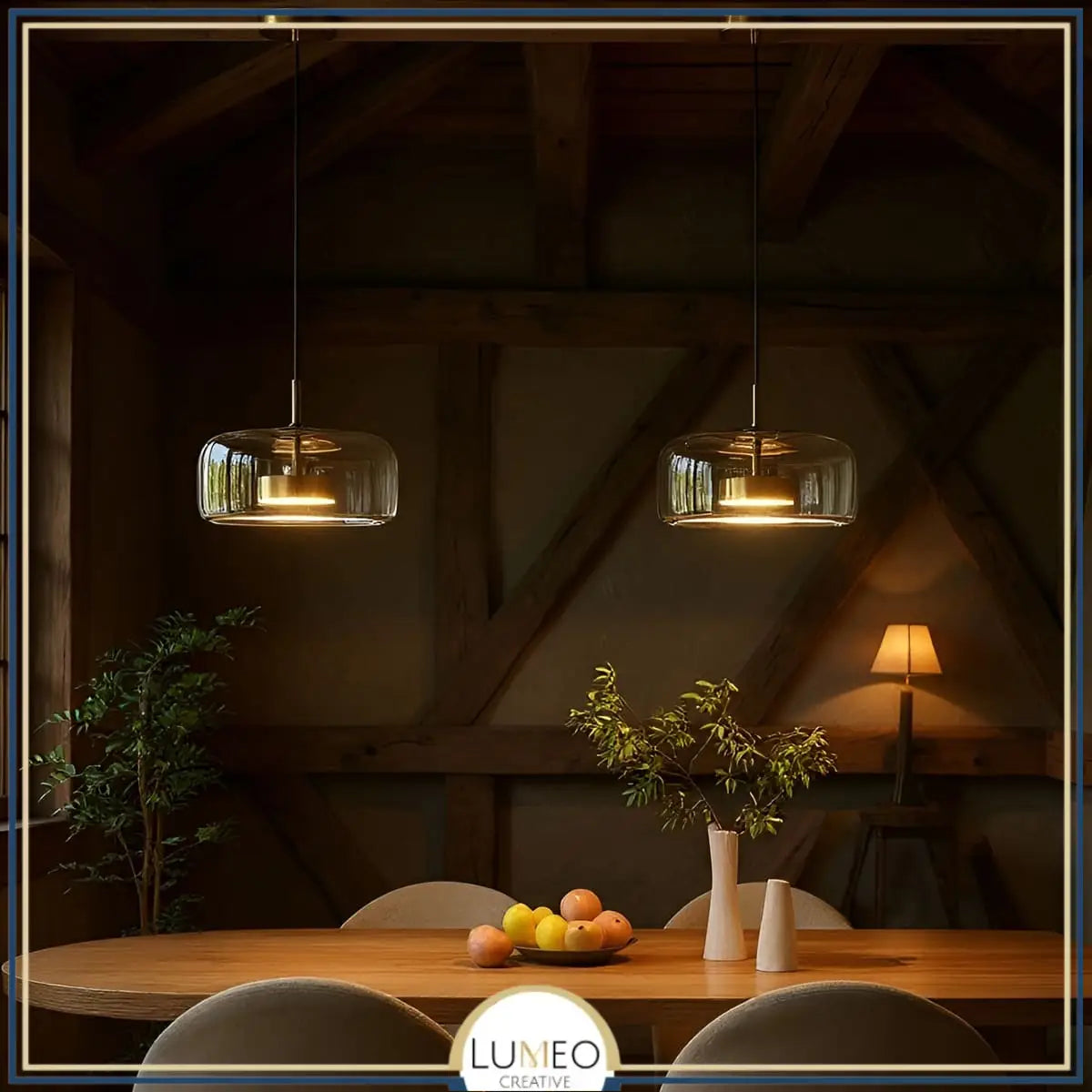 Suspension moderne en verre teinté NOVA | 1 Suspension