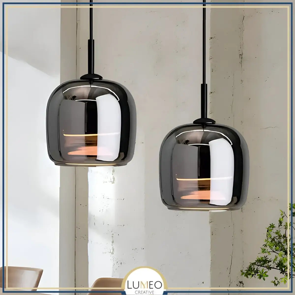 suspension fumée en verre souffé