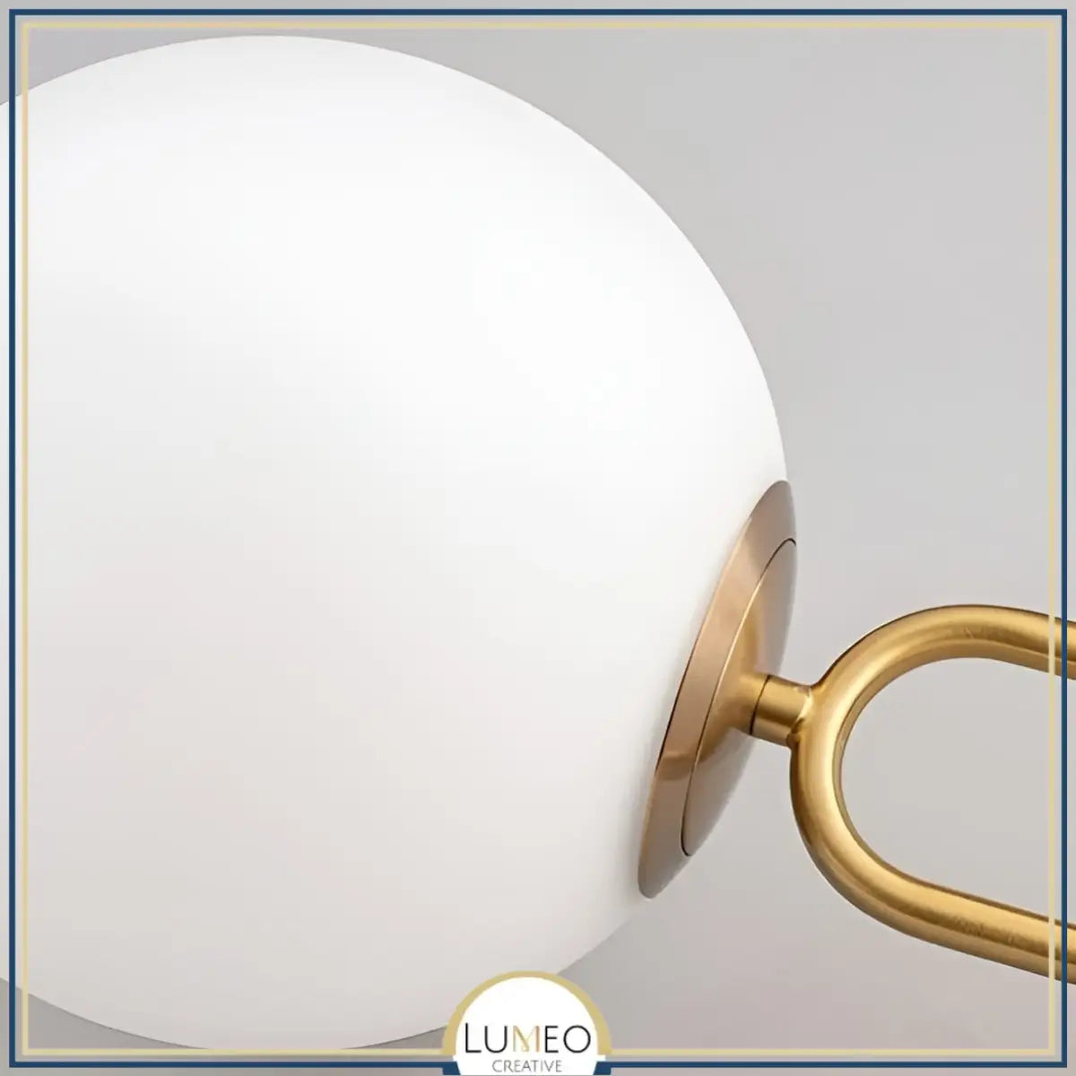 Suspension noir ou doré & boule en verre dépoli