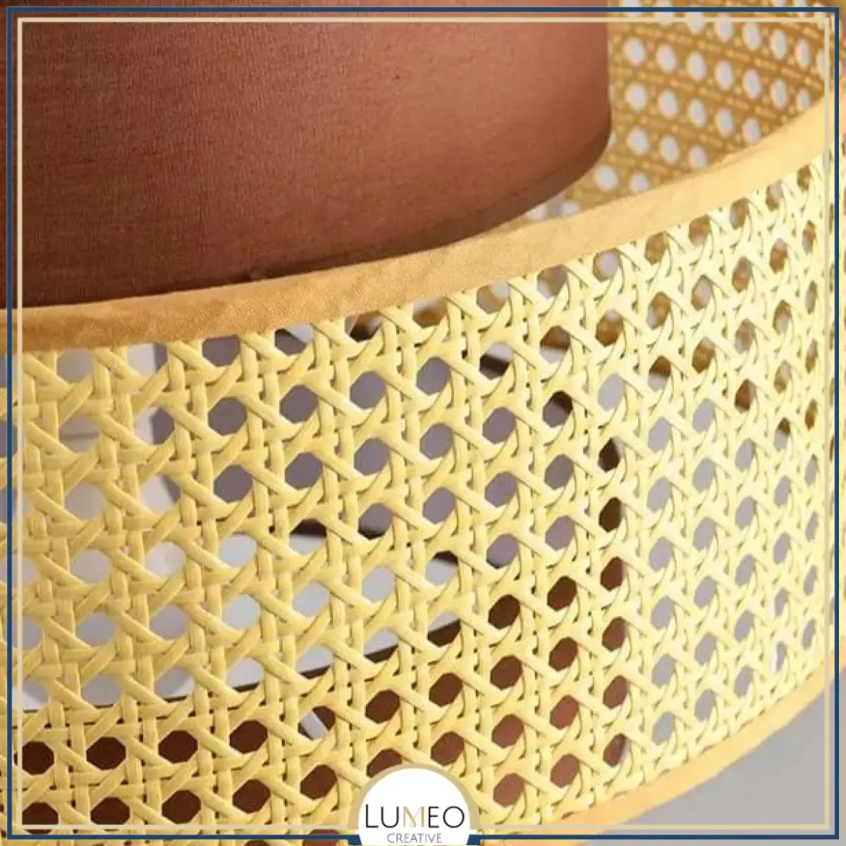 Suspension ronde en rotin tressé style bohème