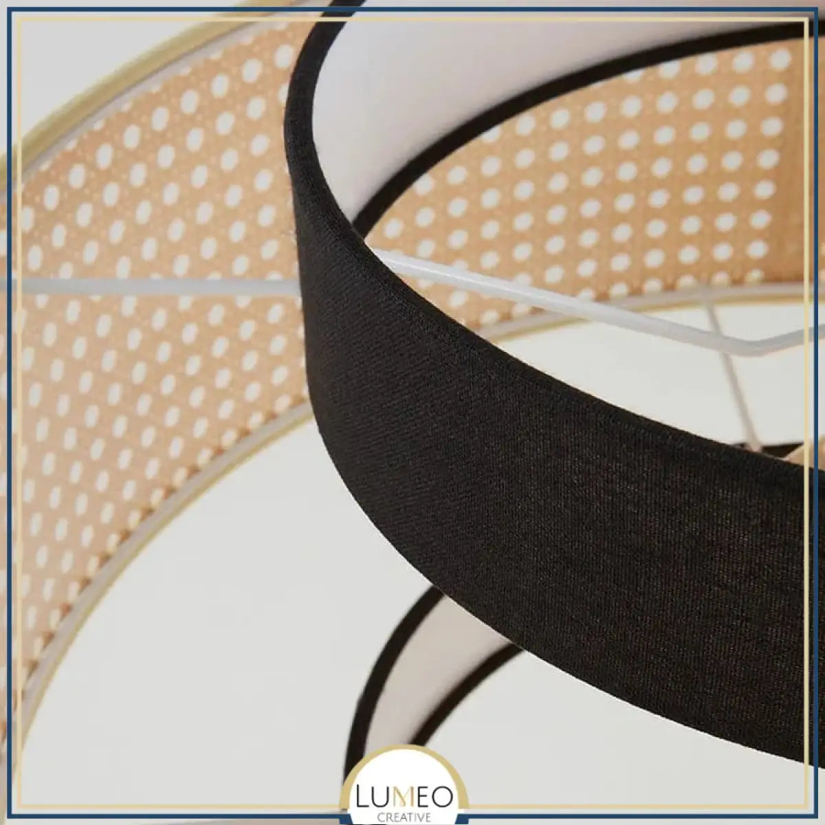 Suspension ronde en rotin tressé style bohème