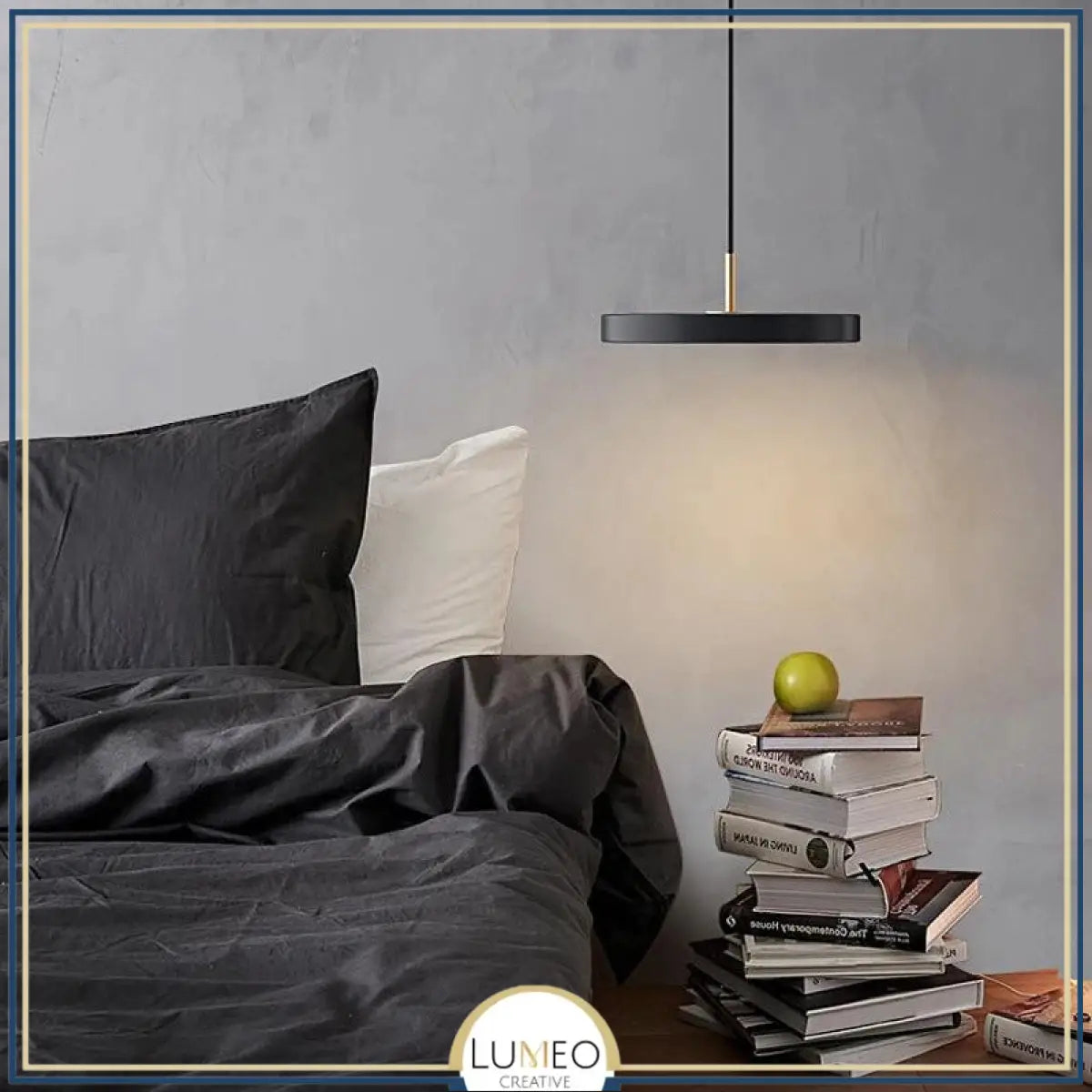 Suspension ronde minimaliste au style nordique | Luminaire suspendu à LED