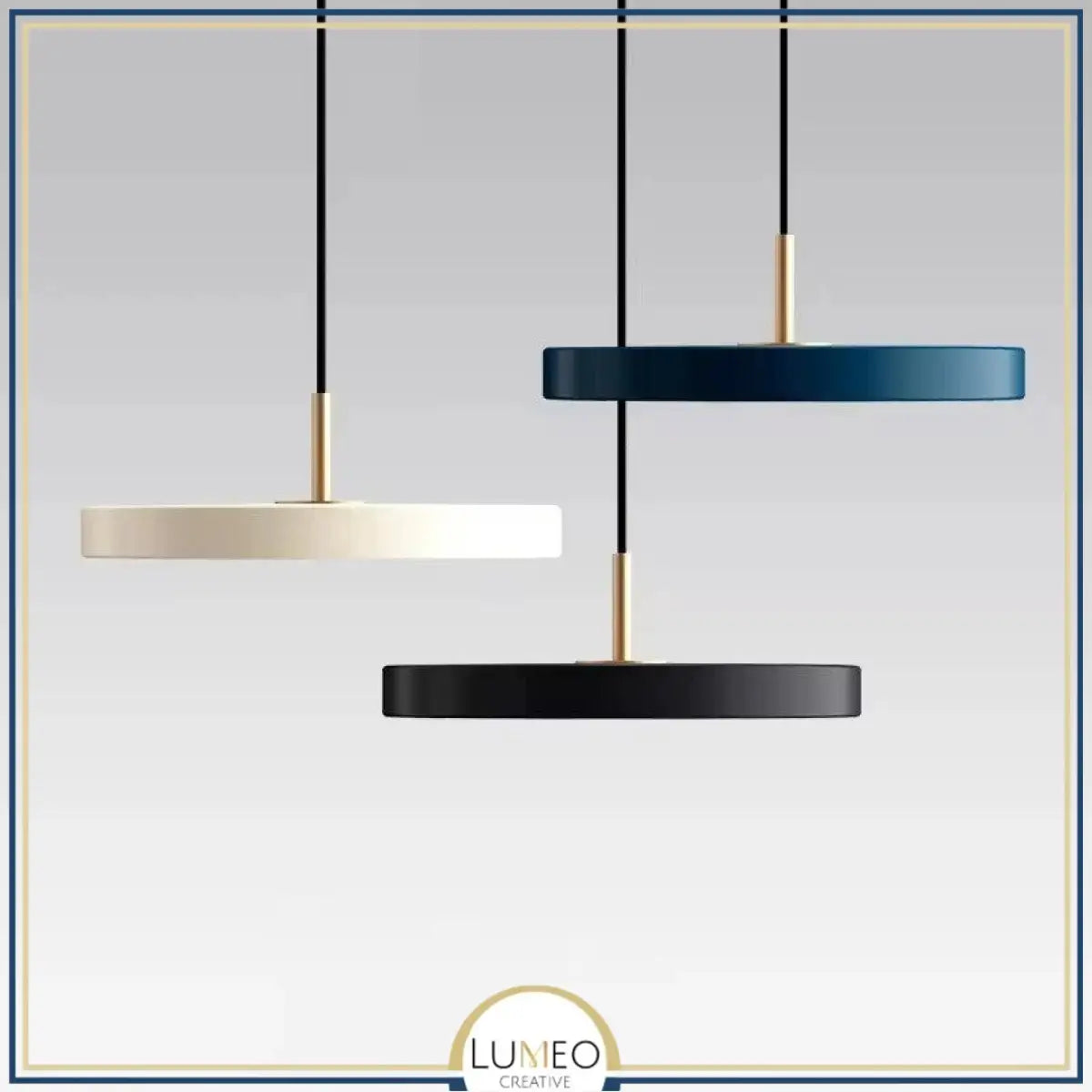 Suspension ronde minimaliste au style nordique | Luminaire suspendu à LED
