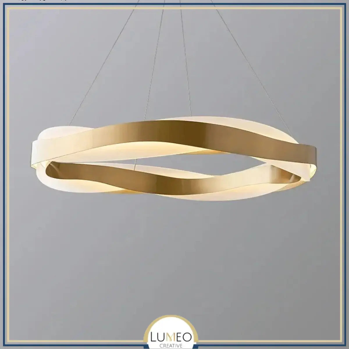 Suspension ruban LED torsadé | Fluidité sculpturale & lumière design