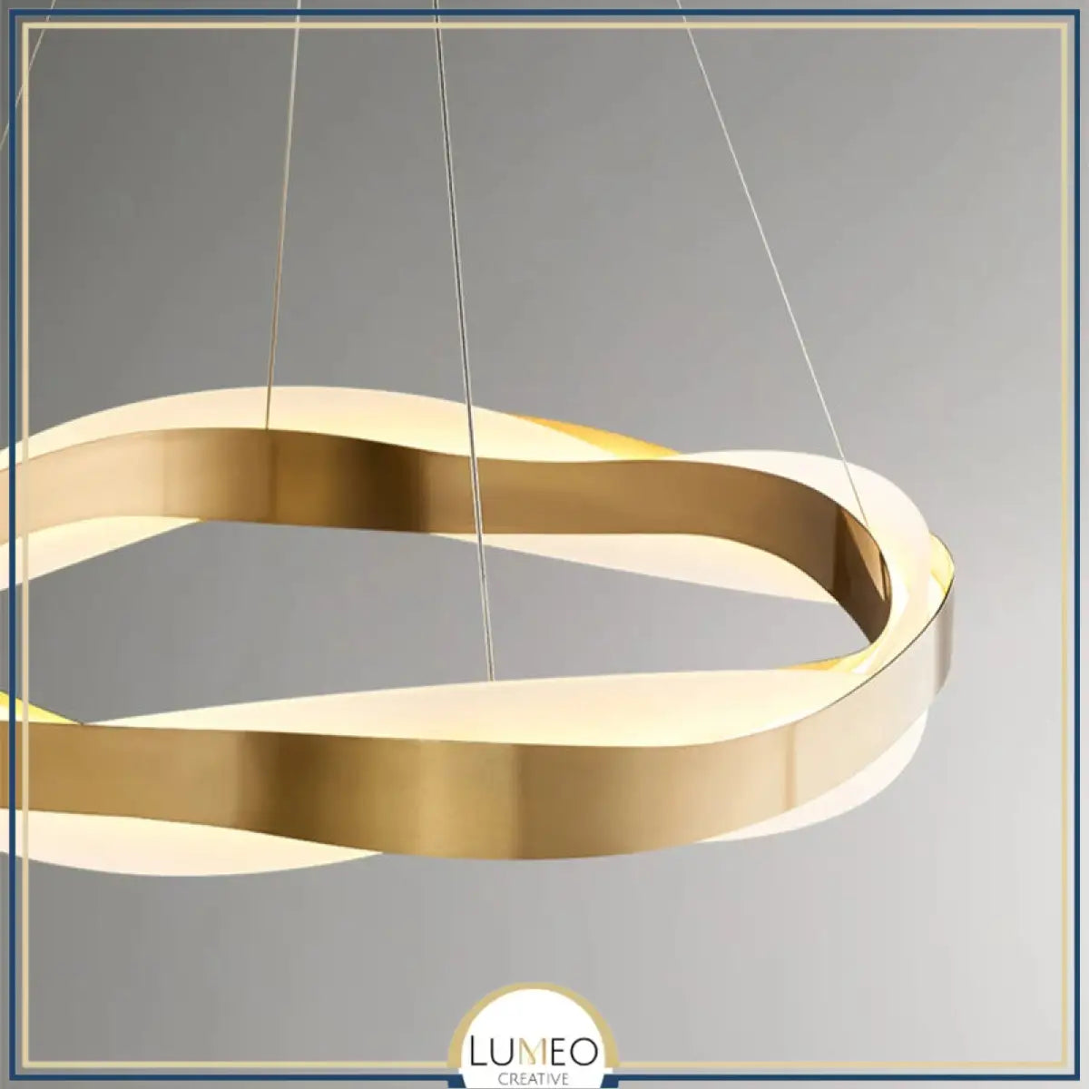 Suspension ruban LED torsadé | Fluidité sculpturale & lumière design
