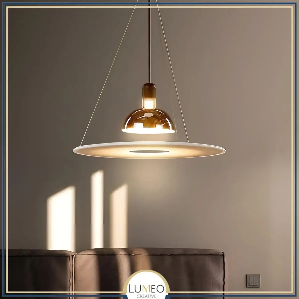 Suspension sculpturale circulaire | Design suspendu & éclairage indirect