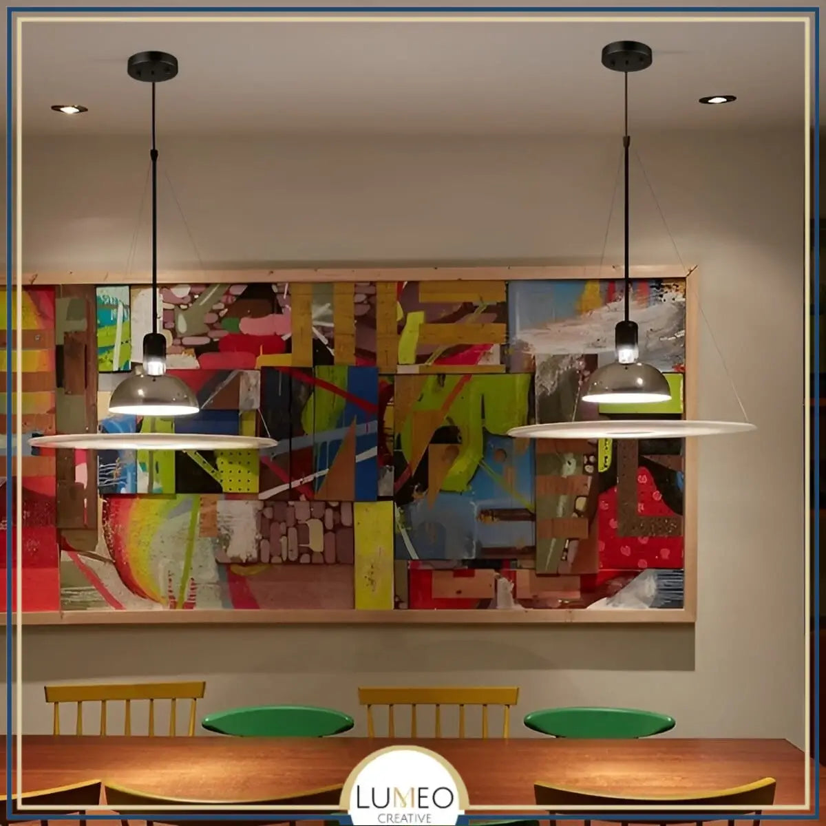 Suspension sculpturale circulaire | Design suspendu & éclairage indirect