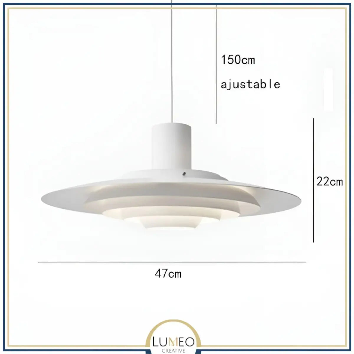 Suspension soucoupe style scandinave | Finition blanche ou argentée