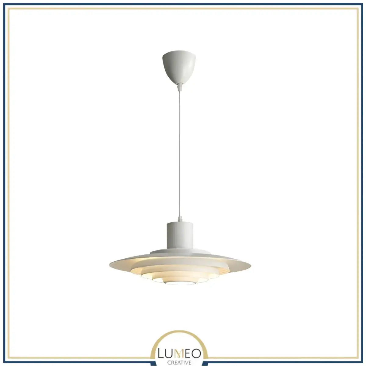 Suspension soucoupe style scandinave | Finition blanche ou argentée