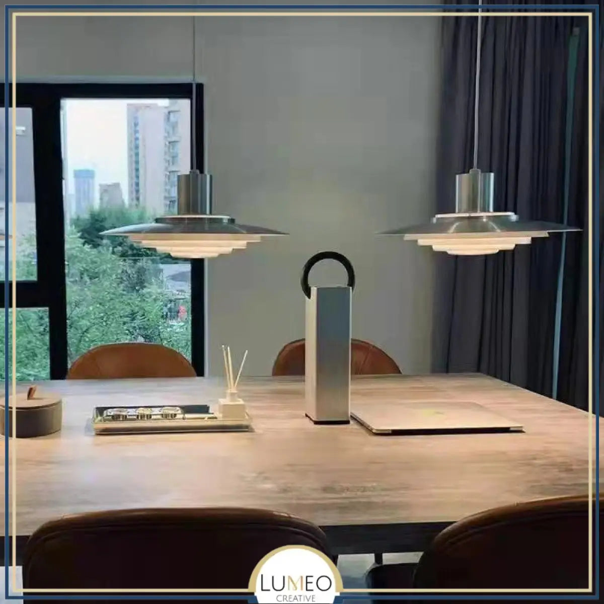 Suspension soucoupe style scandinave | Finition blanche ou argentée