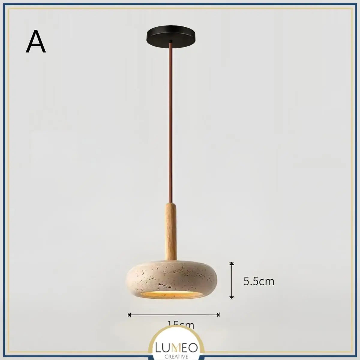 Suspension STONE en pierre naturelle et bois | Style scandinave